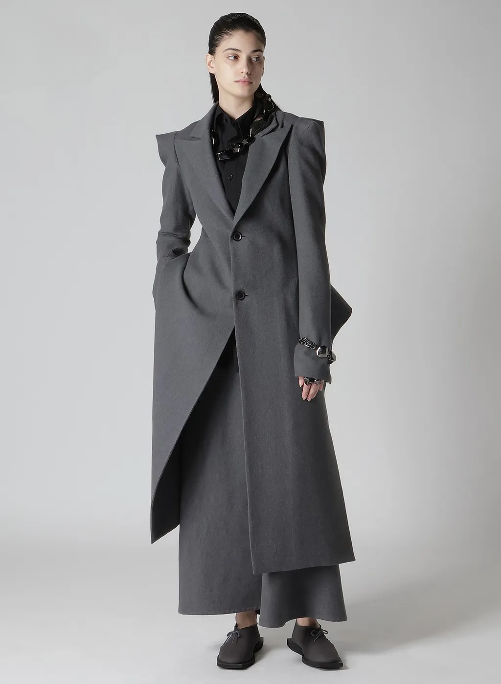 W/C Twill Washer L Slim Flare Skirt