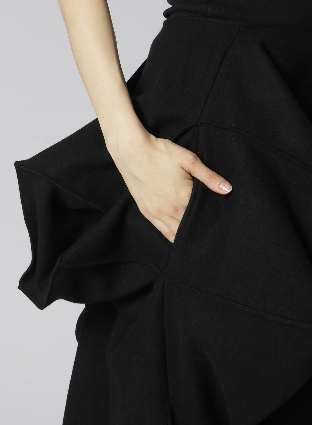 Sun Drying Super100 Melton Asm Box Detail Skirt