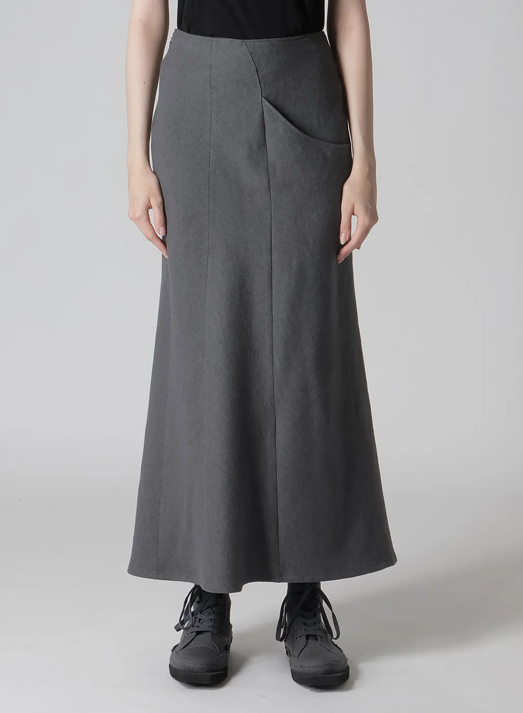 W/C Twill Washer L Pocket Flare Skirt