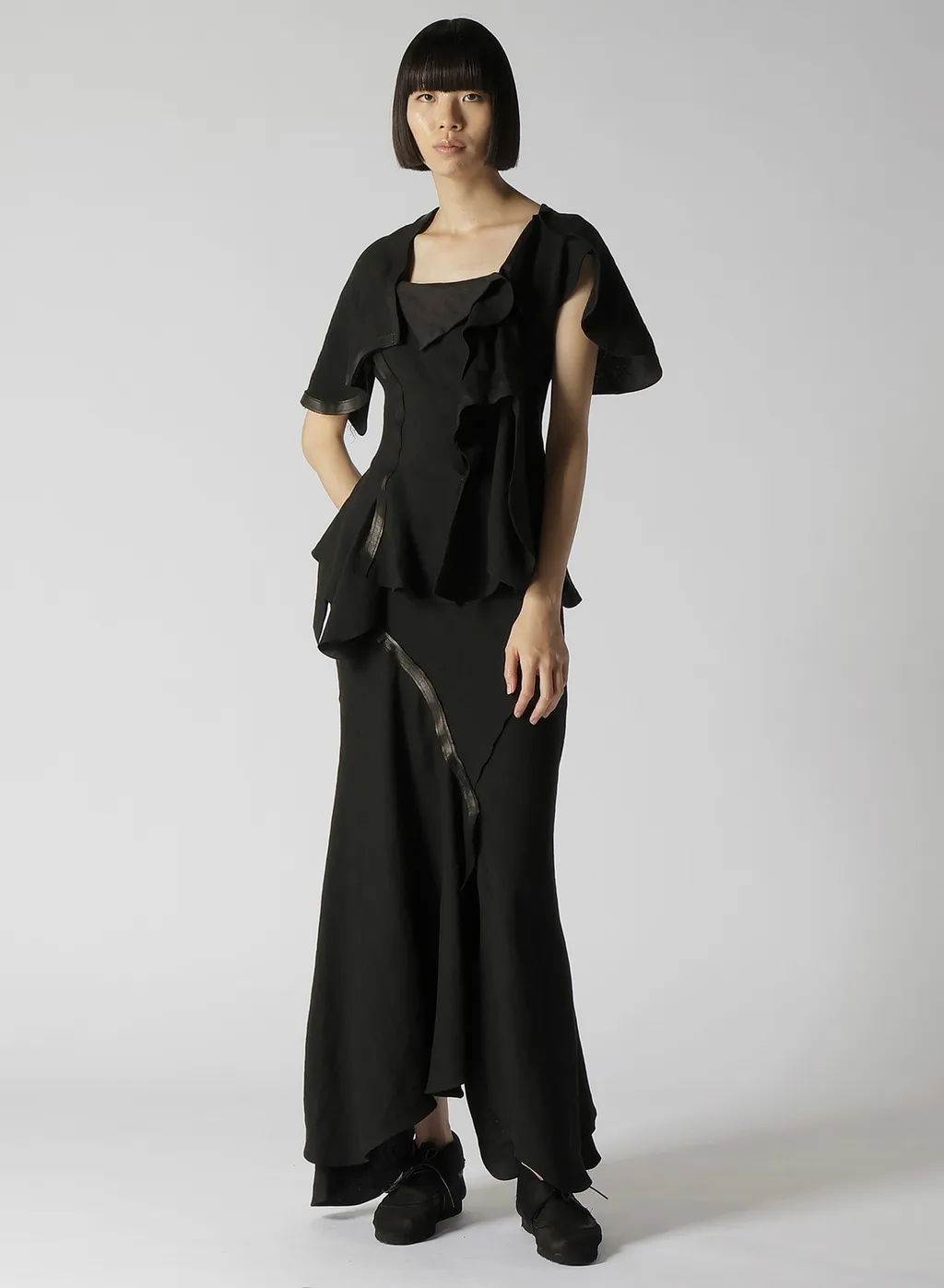 Untwisting Linen Cc Bias Curve Cut Skirt