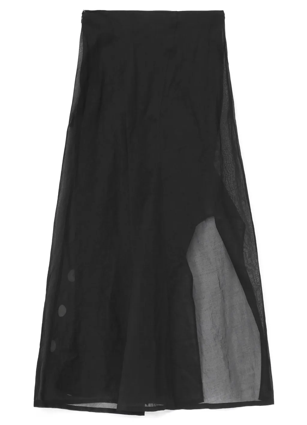 Dot Grey Discharge Print R Round Hem Skirt