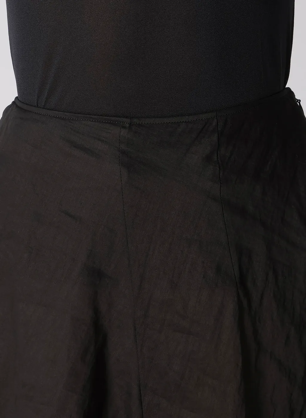 Dot Grey Discharge Print R Round Hem Skirt