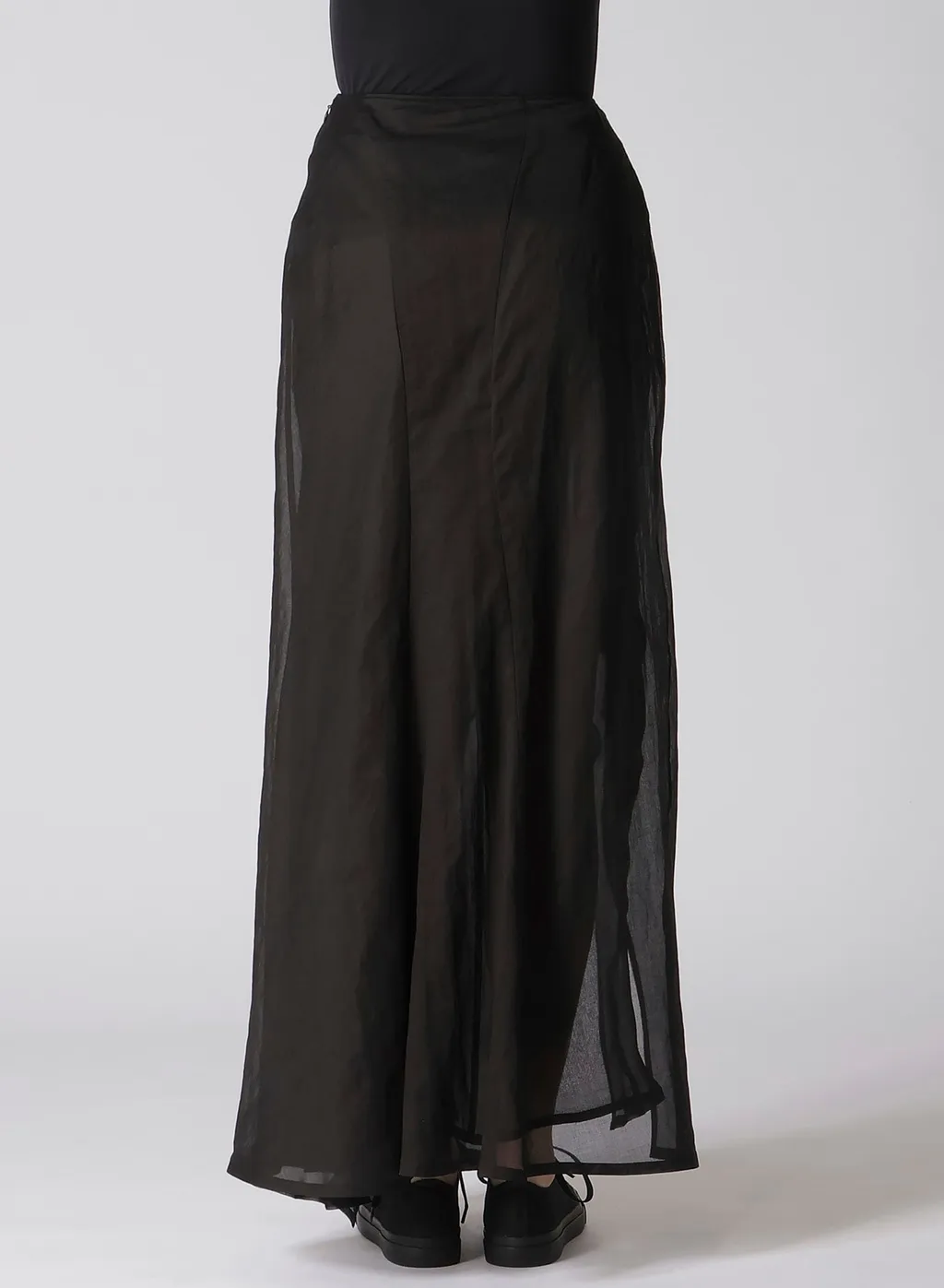 Dot Grey Discharge Print R Round Hem Skirt