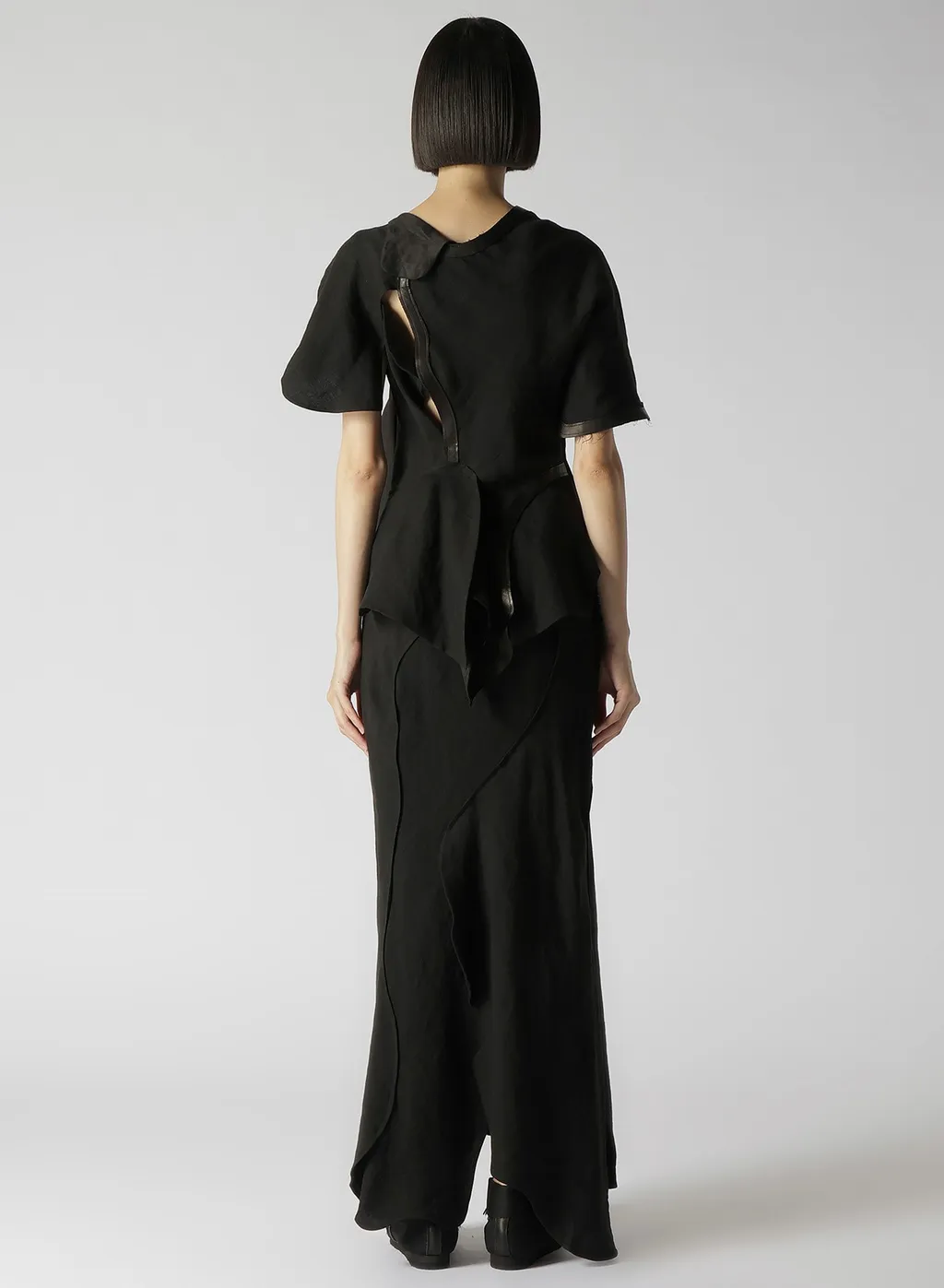 Untwisting Linen Cc Bias Curved Cut Jacket