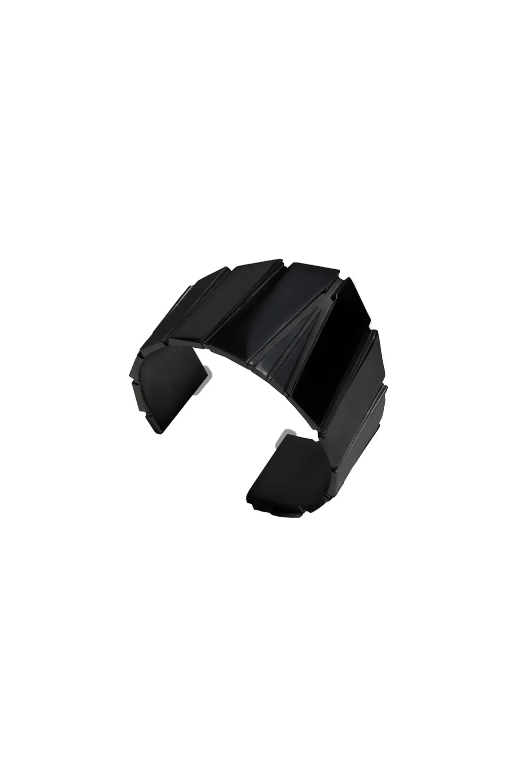 Brass/Bk Ruthenium Arc Bangle Blk
