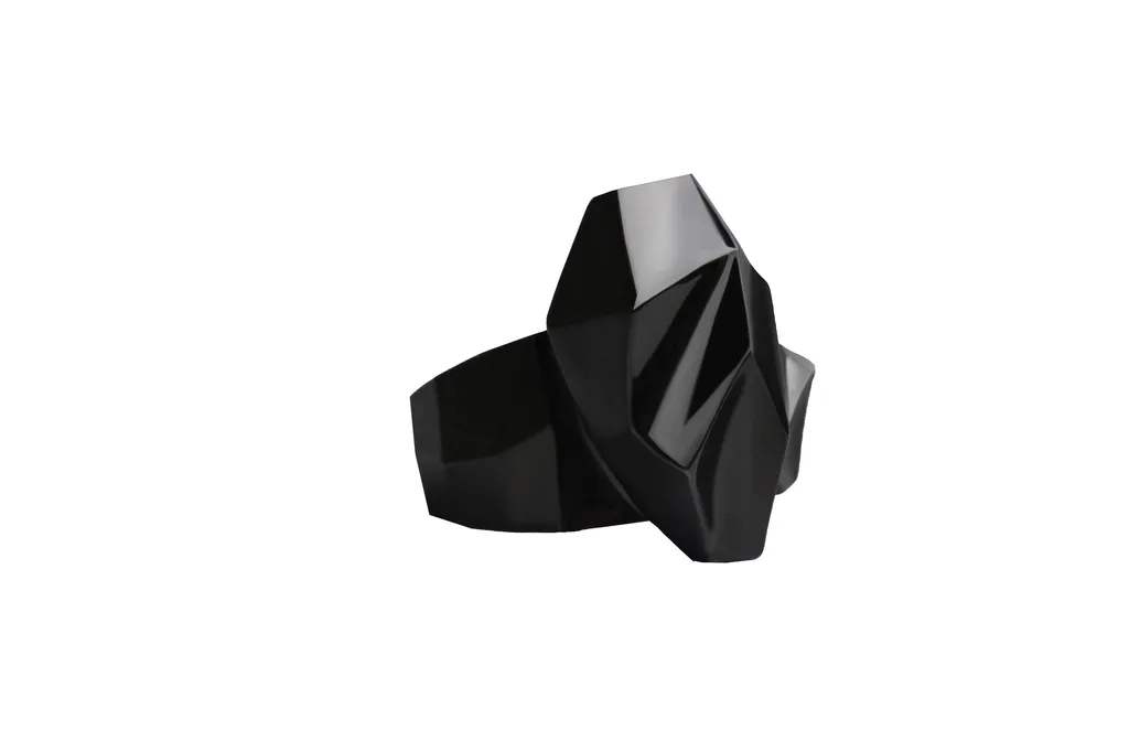 Brass Boulder Ring Blk