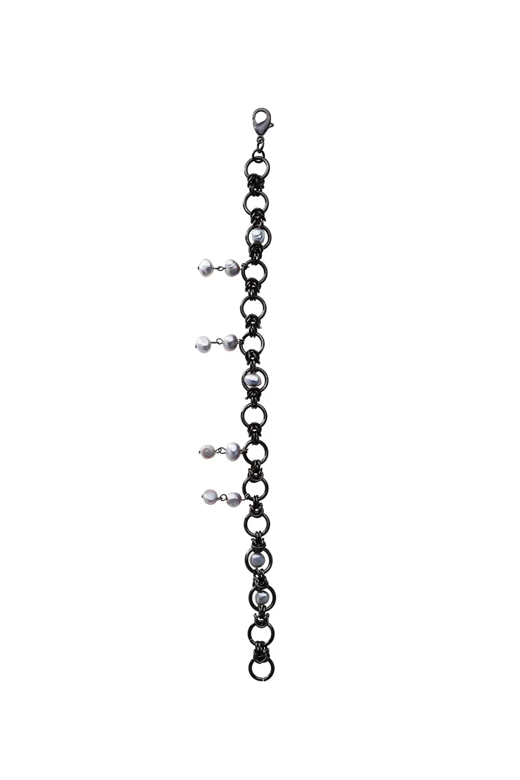 Brass Bkni Pearl Scattered Brace Blk