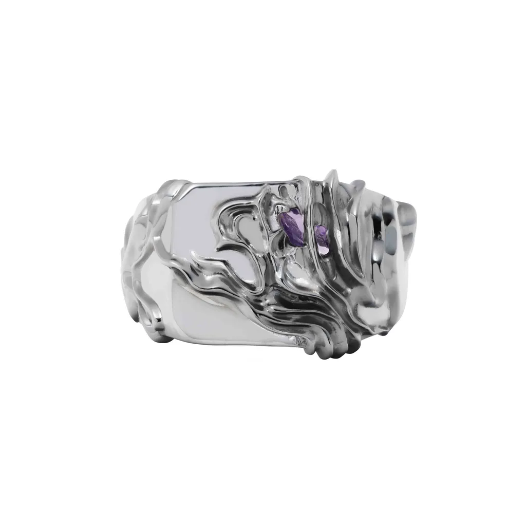Silver/Amethyst Arboretum Ring Sv
