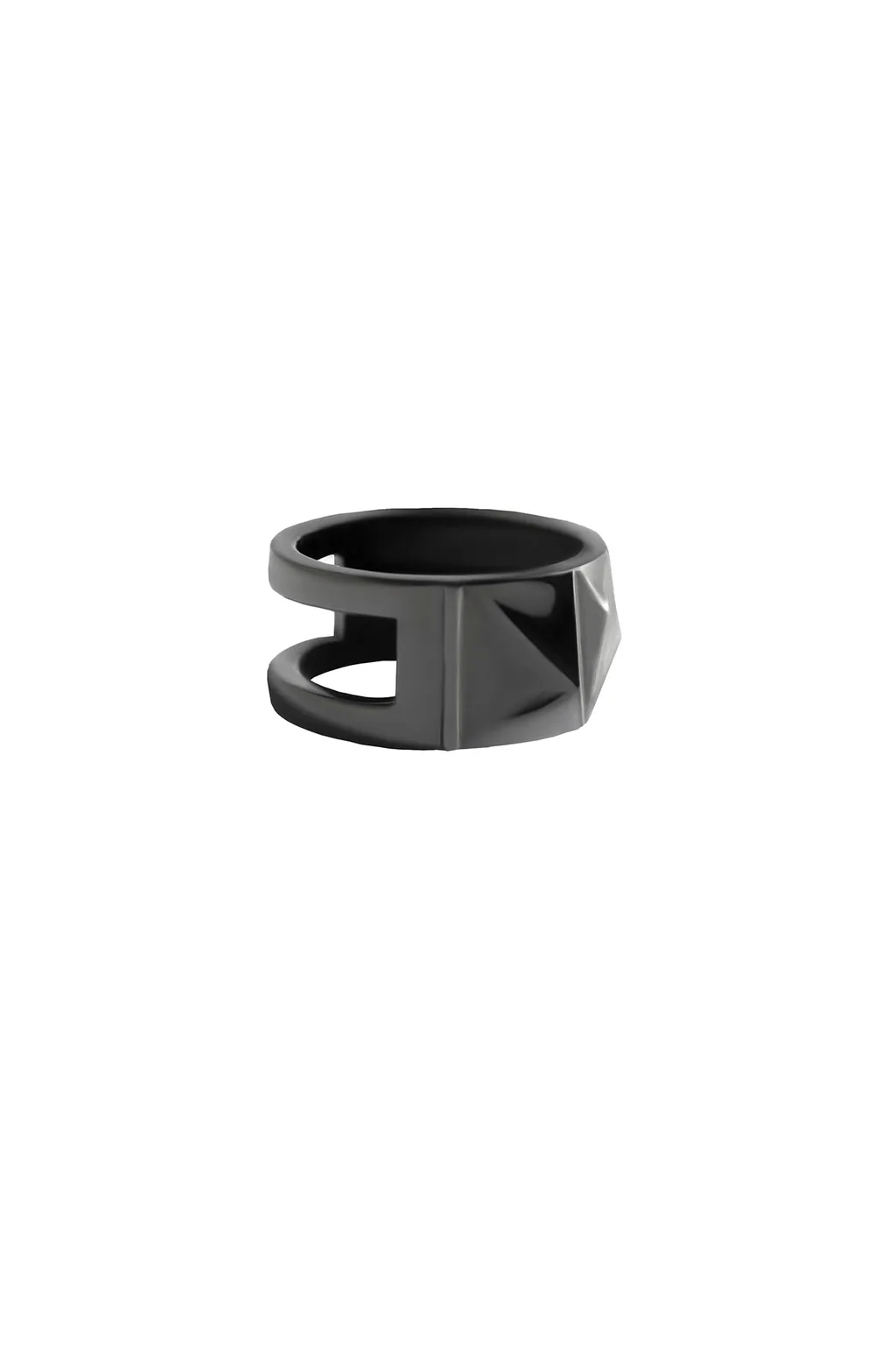 Sv925/Bkruth Bumpy Ring/Black