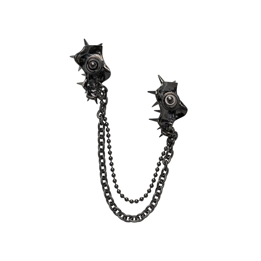 Brass Gunmetal Spike Noir Brooch