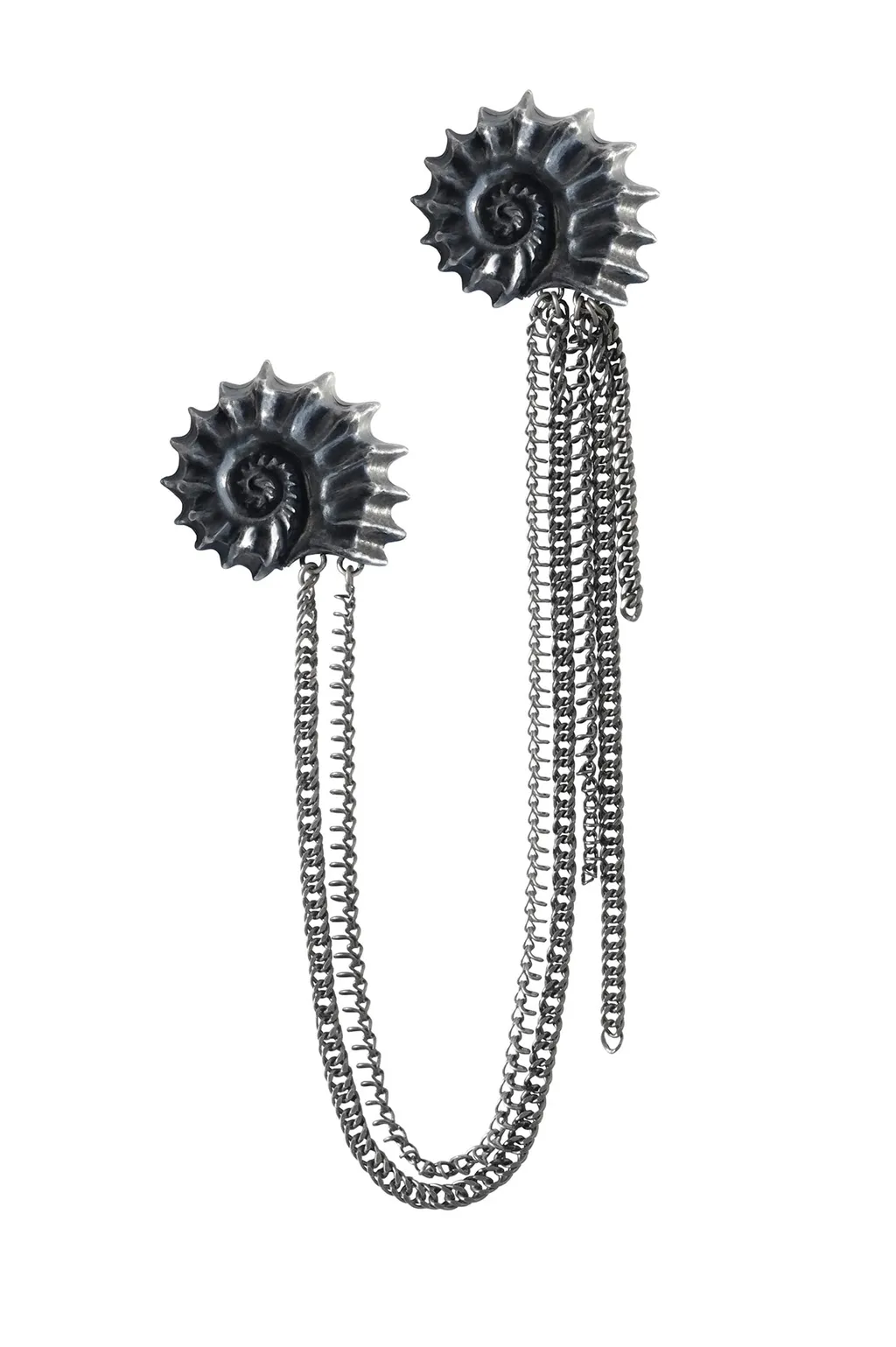 Tin Alloy/Brass Ammonite Brooch