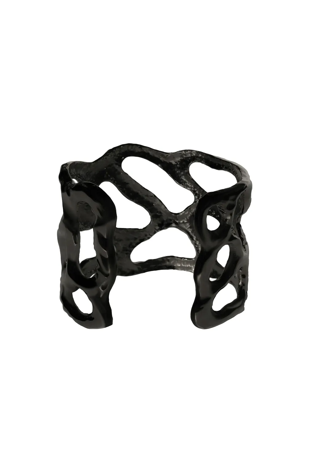Tin Alloy Gun Metal Caustics Bangle/Black