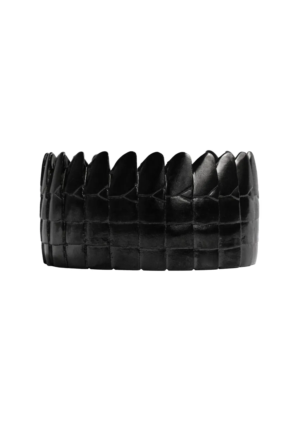 Sv/Bk Ruthe Gator Bangle Blk