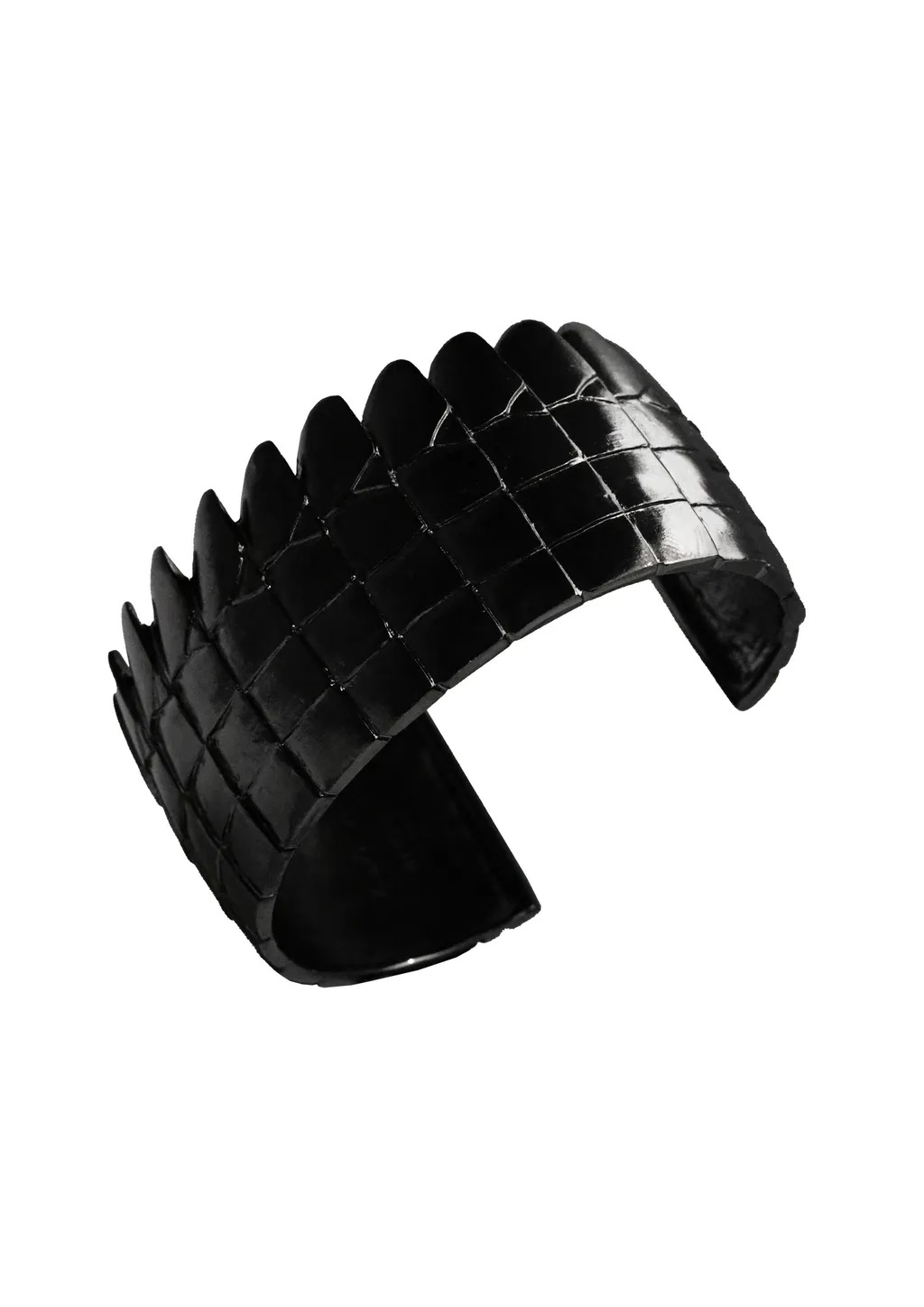 Sv/Bk Ruthe Gator Bangle Blk