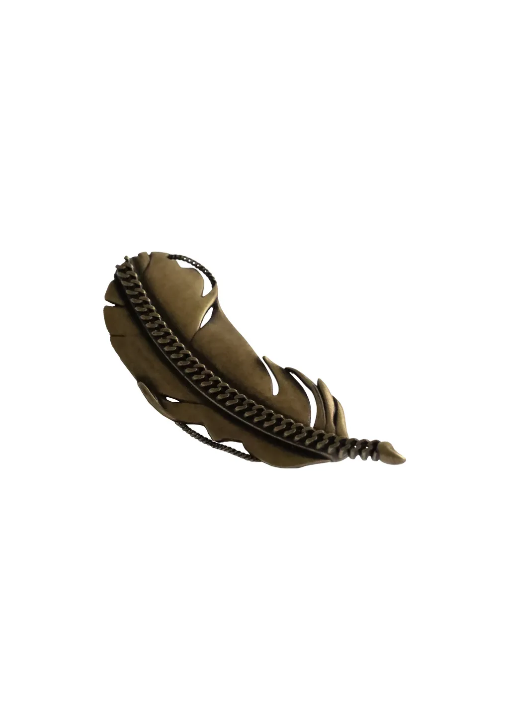 Brass A.Gold Willow Brooch Brwn