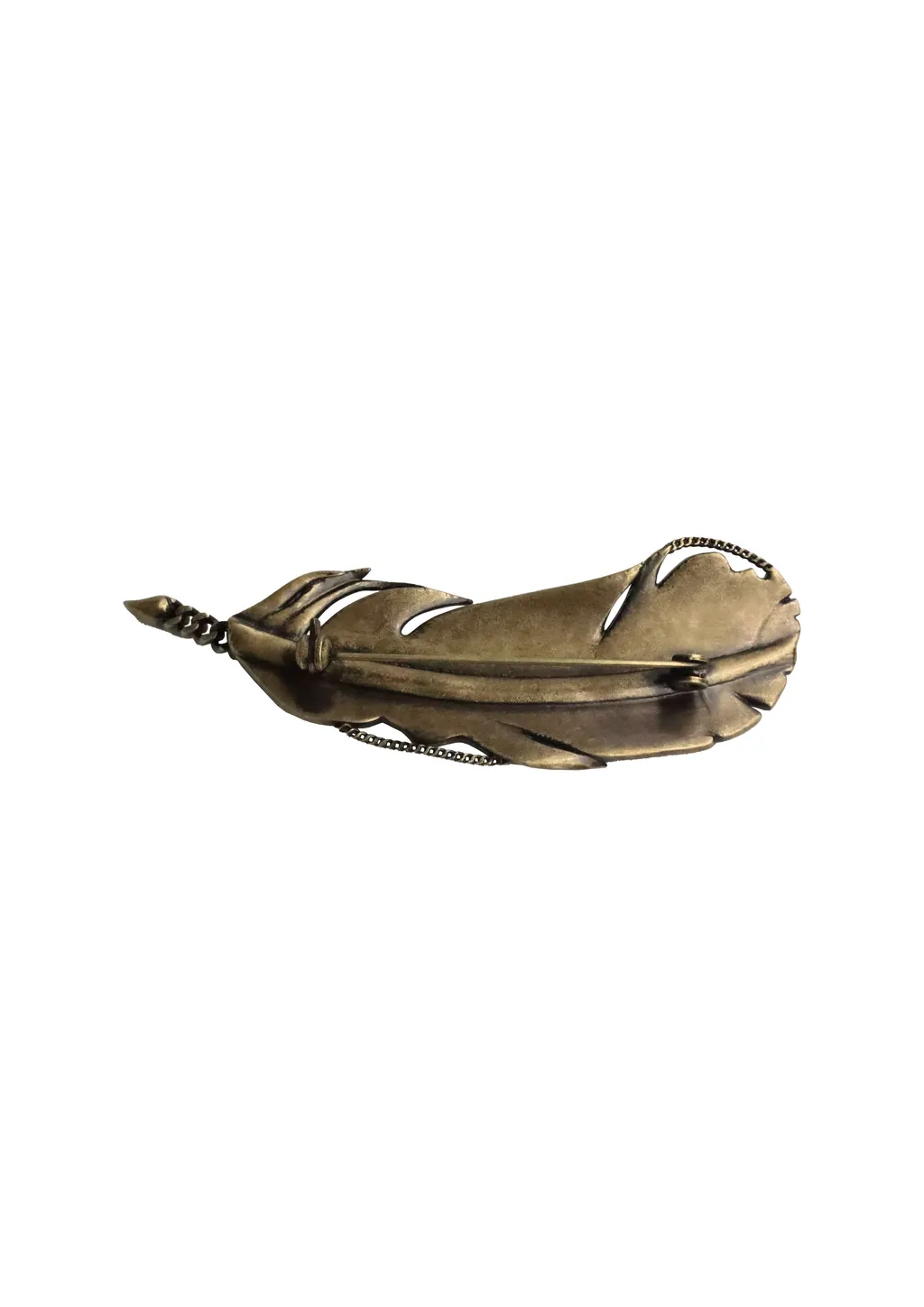 Brass A.Gold Willow Brooch Brwn