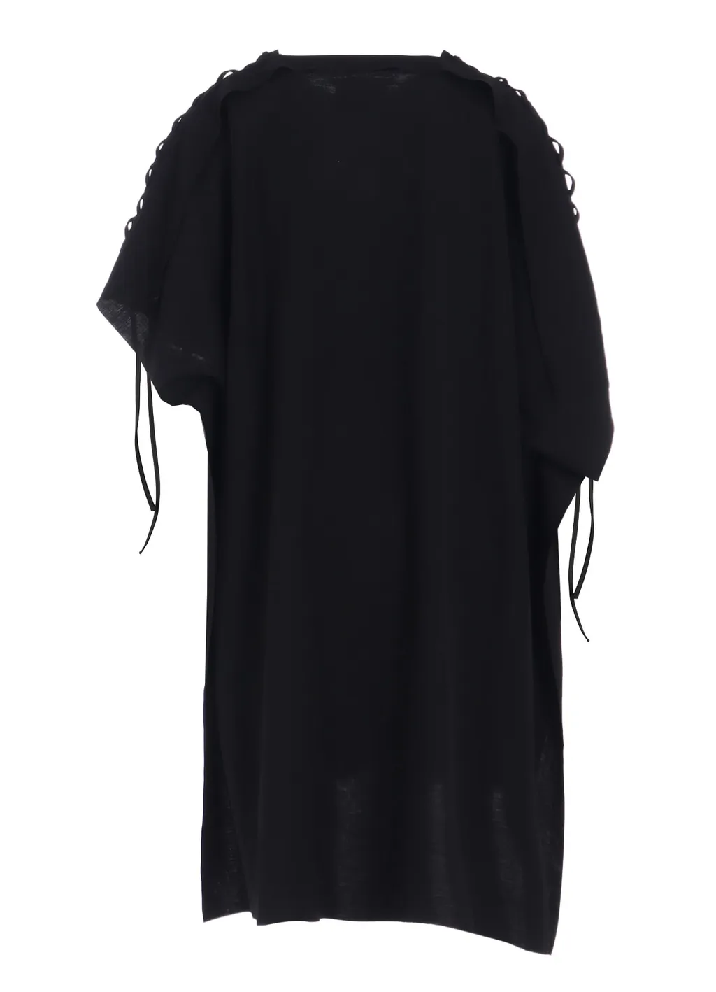 Natural Smooth Lace Up Asymmetric Tee
