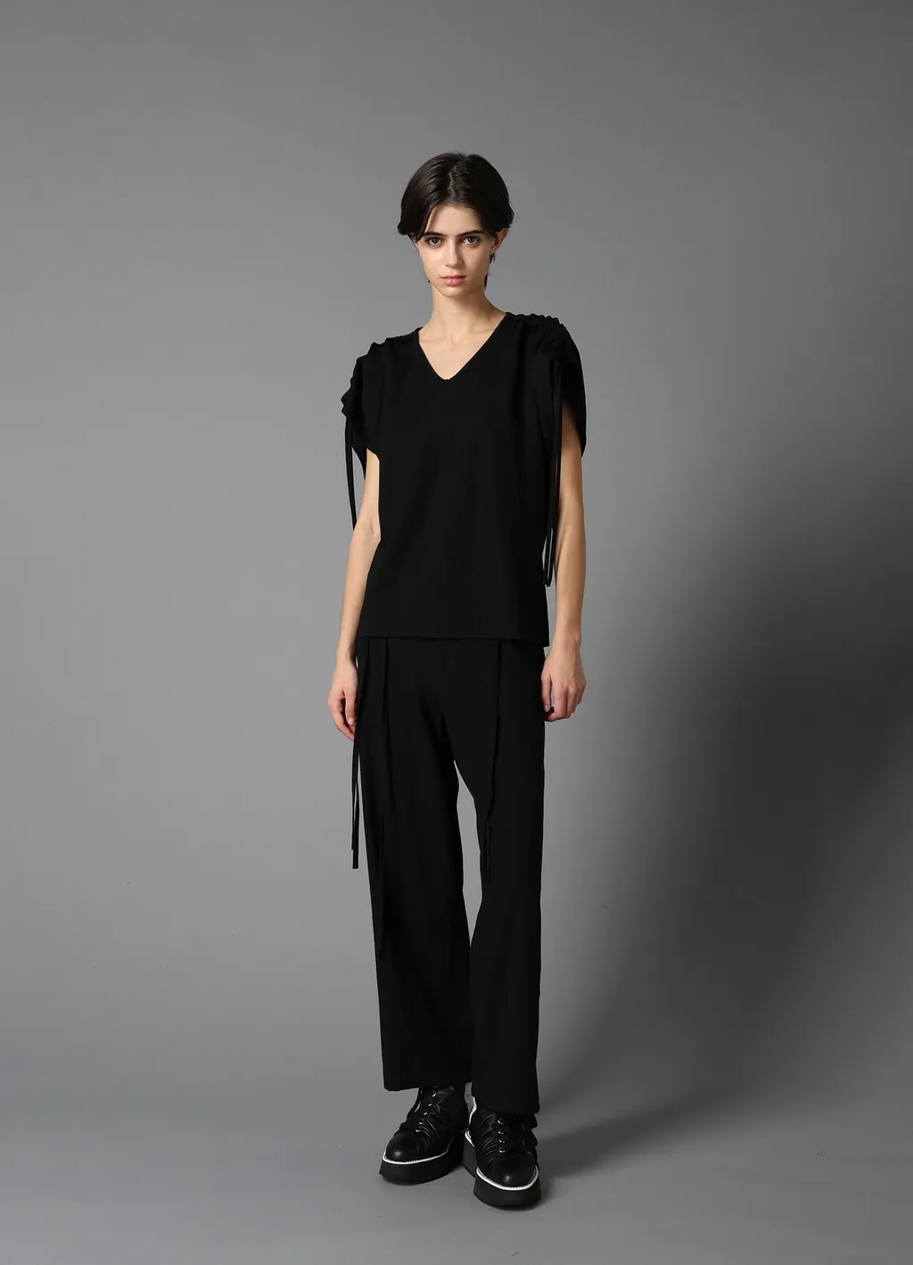 Natural Smooth Shoulder Gather Tee