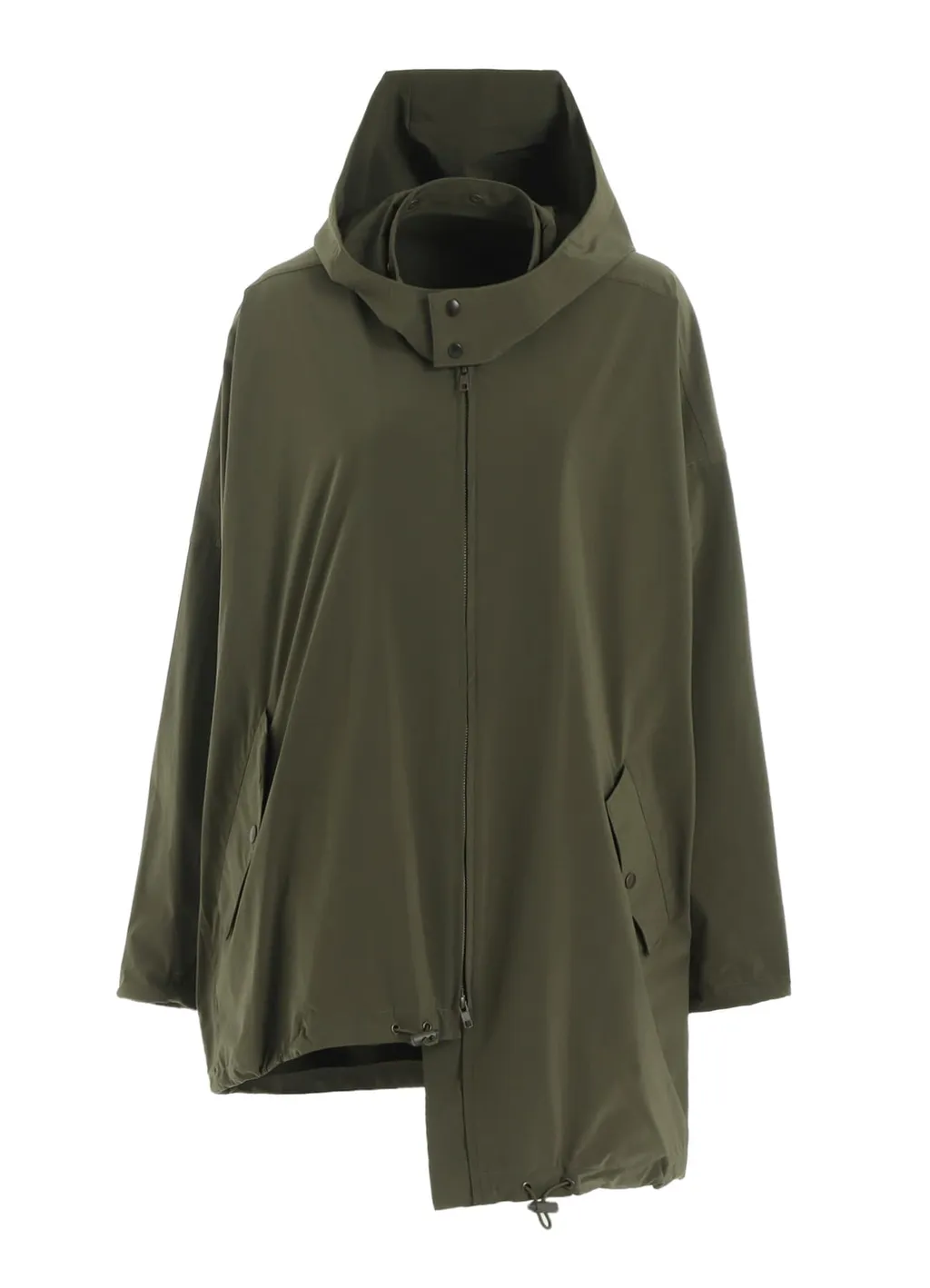 Asymmetry Blouson With Hoodie