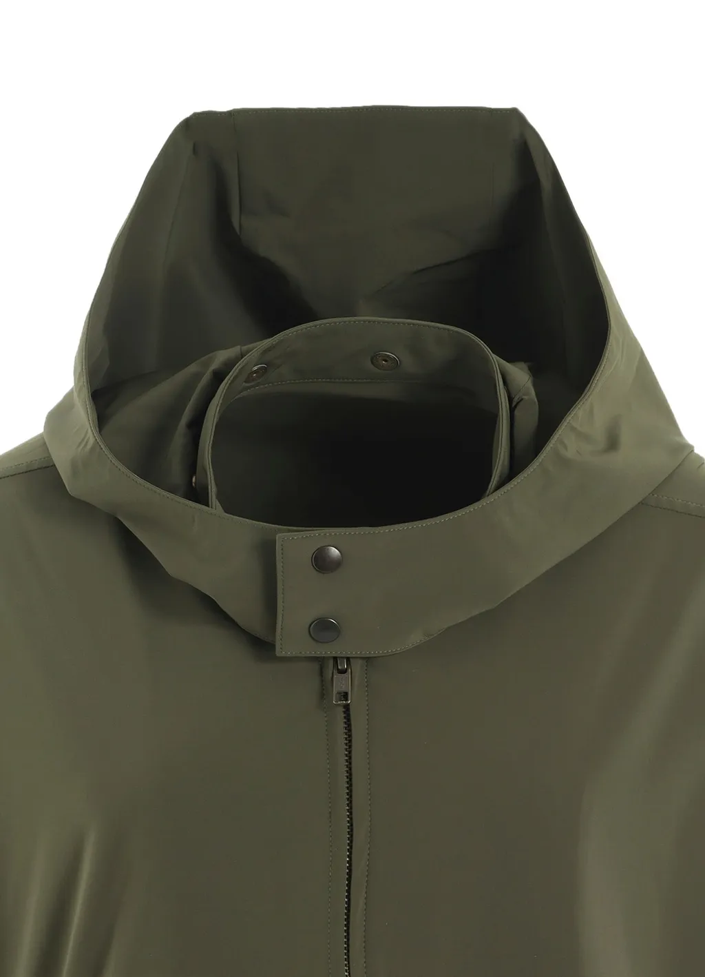 Asymmetry Blouson With Hoodie
