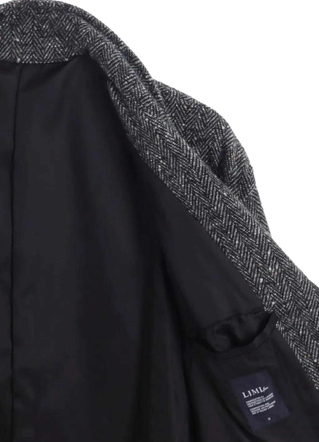 Nep Tweed Trench Coat With Belt