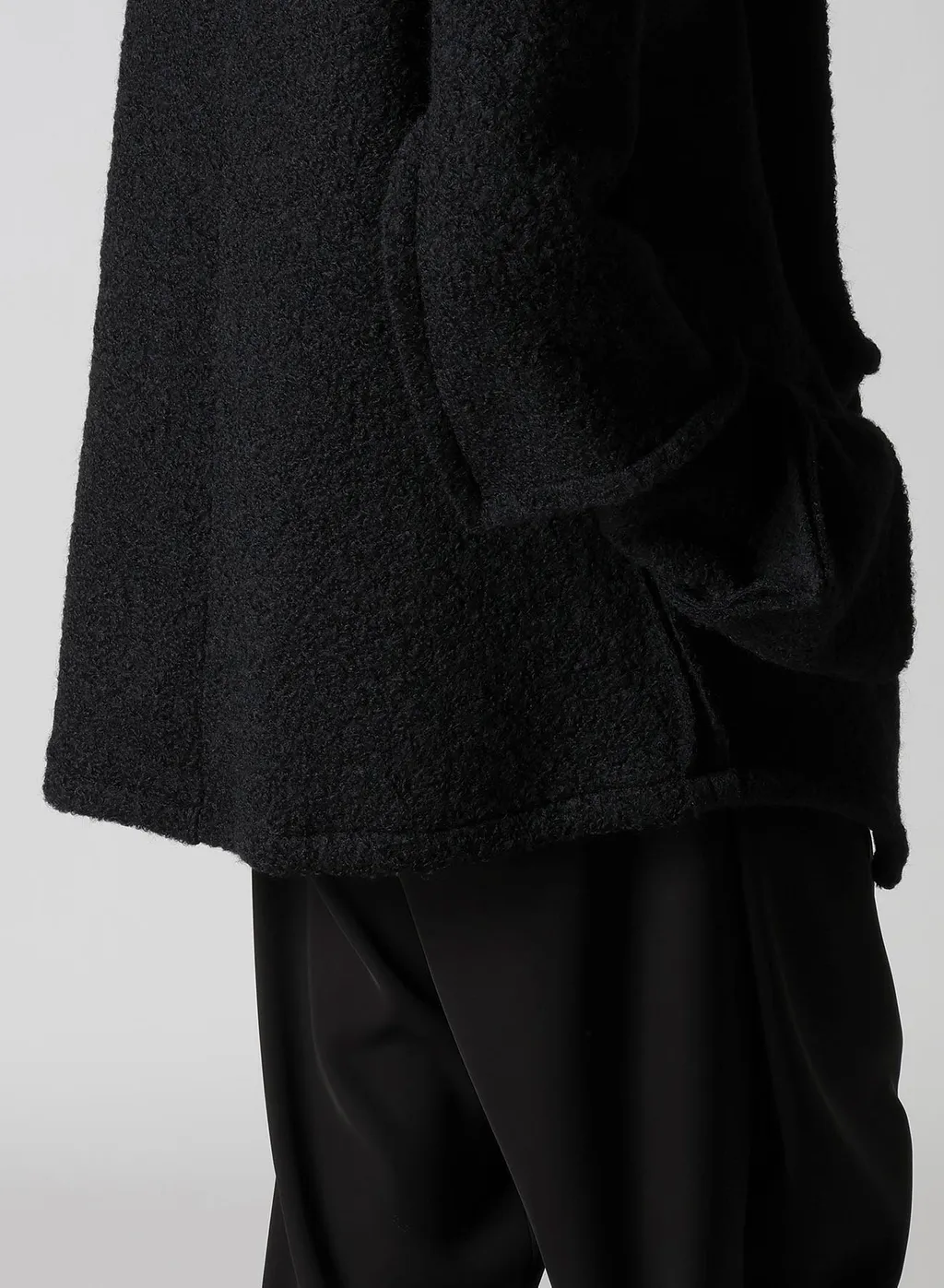 Loop Inlay Frilled Collar Jacket