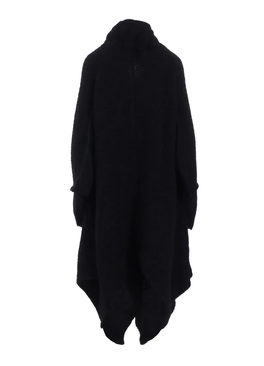 Loop Inlay Frilled Collar Long Jacket