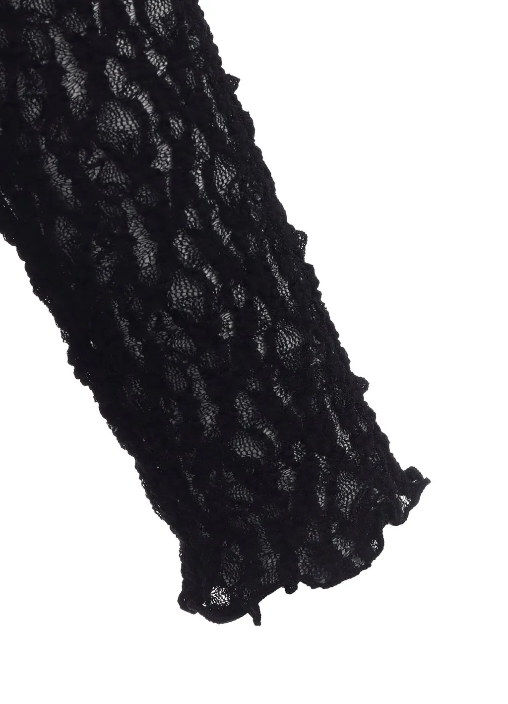 Flower Shirring High Neck Pullover