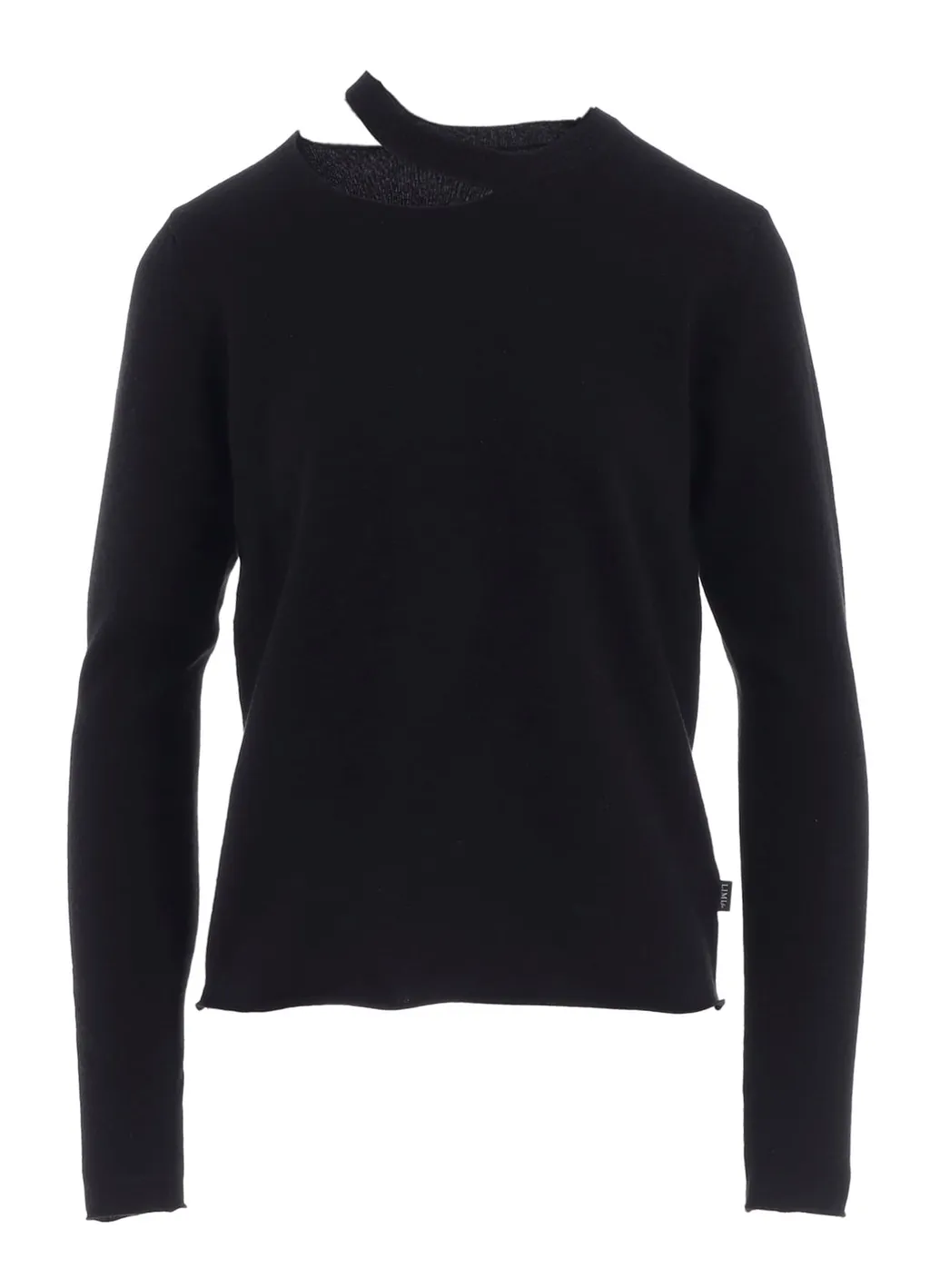 Cashmere Single Jersey Round Neck Slit Knit