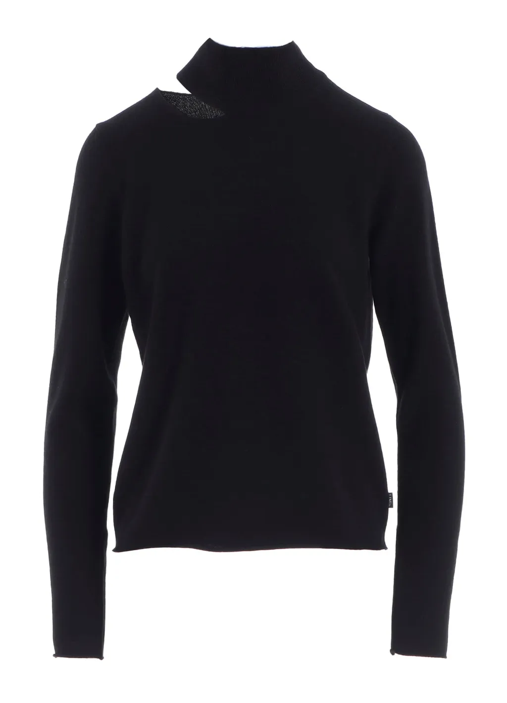 Cashmere Single Jersey High Neck Slit Knit