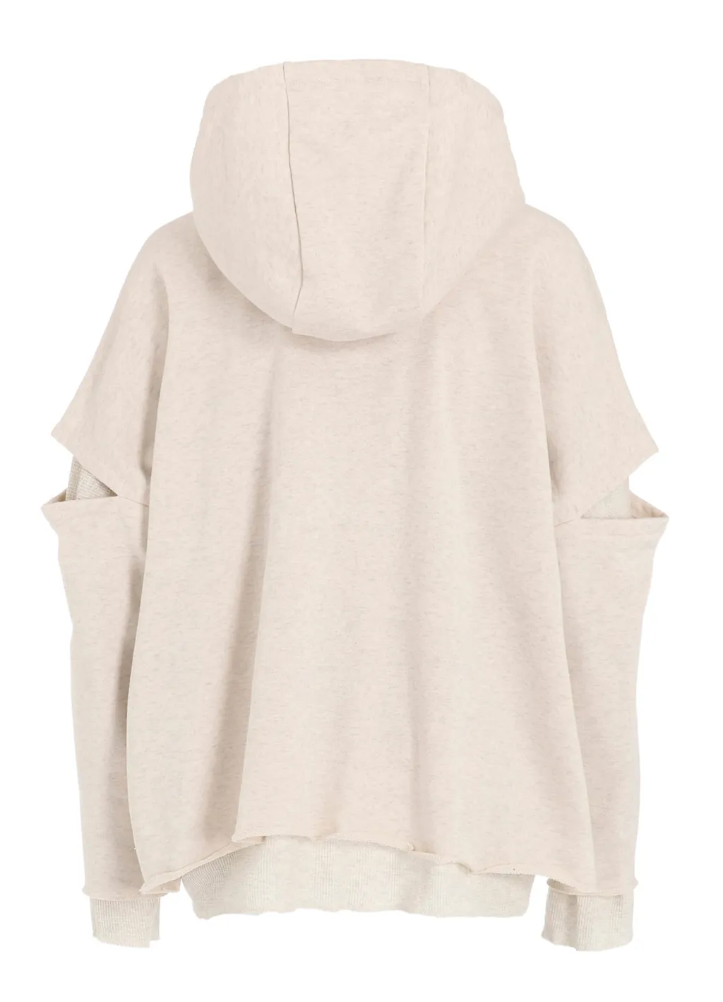 Stay True Print Layered Short Hoodie