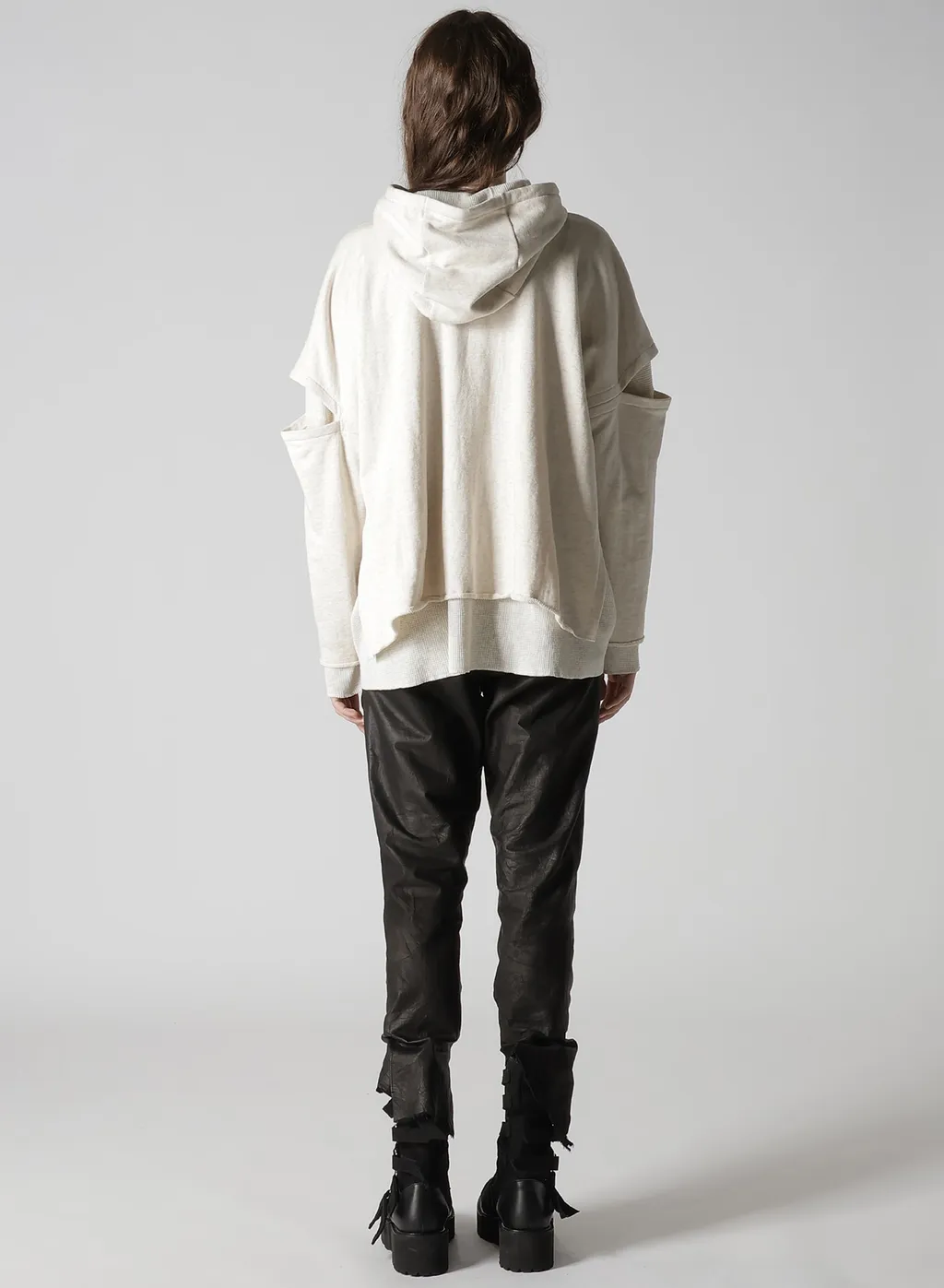 Stay True Print Layered Short Hoodie