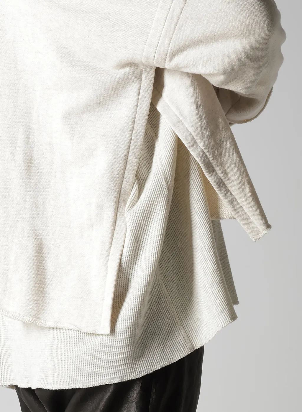 Stay True Print Layered Short Hoodie