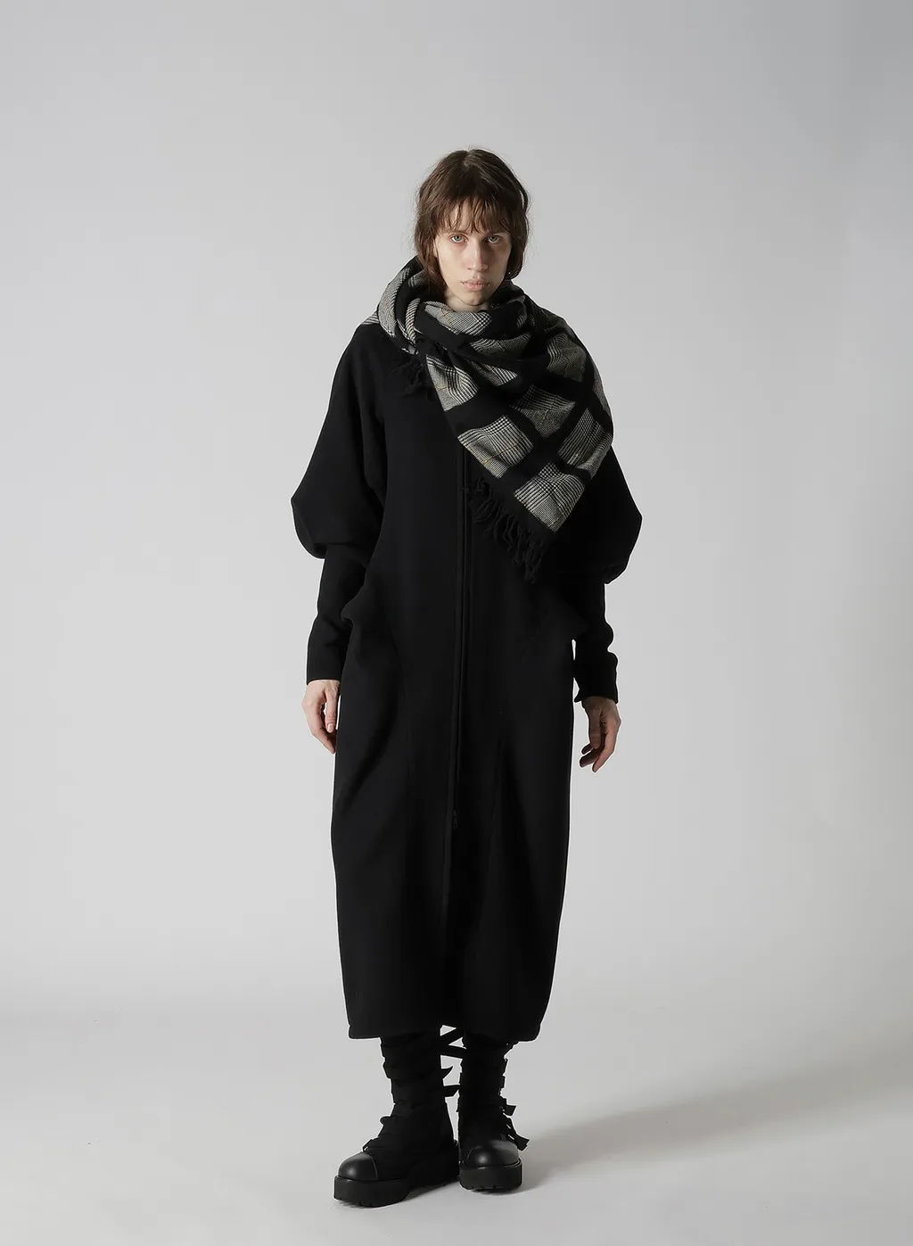 Itajime Dyed Staggered Big Scarf