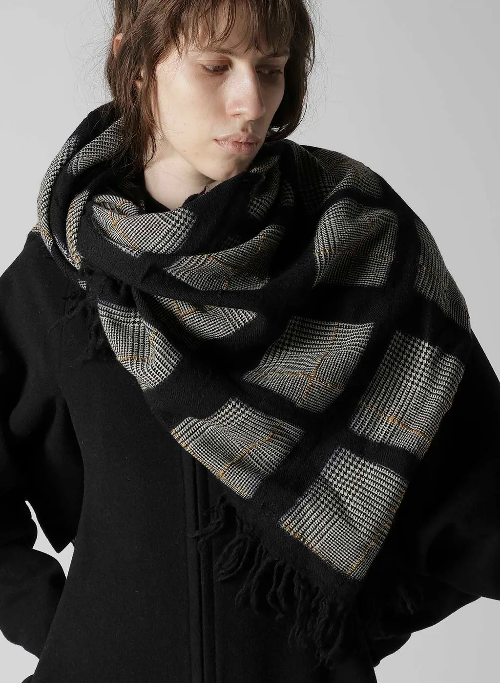 Itajime Dyed Staggered Big Scarf