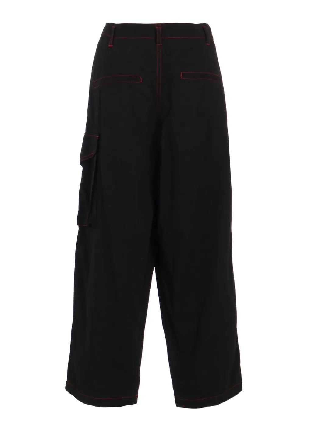 Black Denim Tab Pants