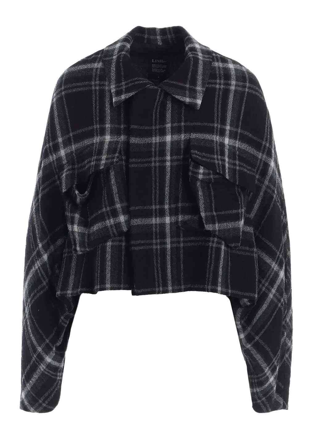 Plaid Pattern Flap Pocket Jacket