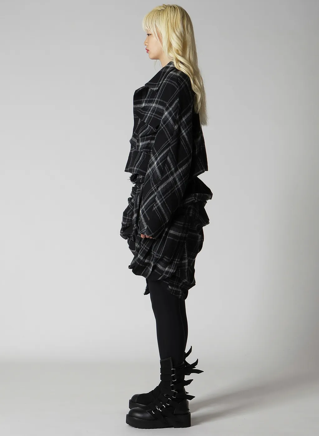 Plaid Pattern Flap Pocket Jacket