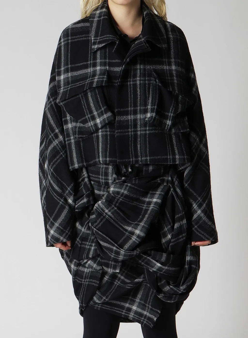 Plaid Pattern Flap Pocket Jacket