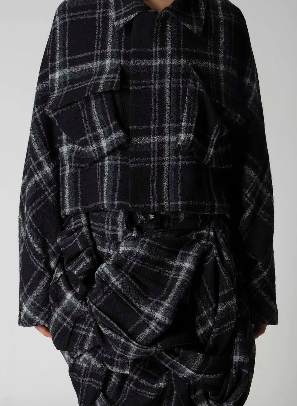 Plaid Pattern Flap Pocket Jacket