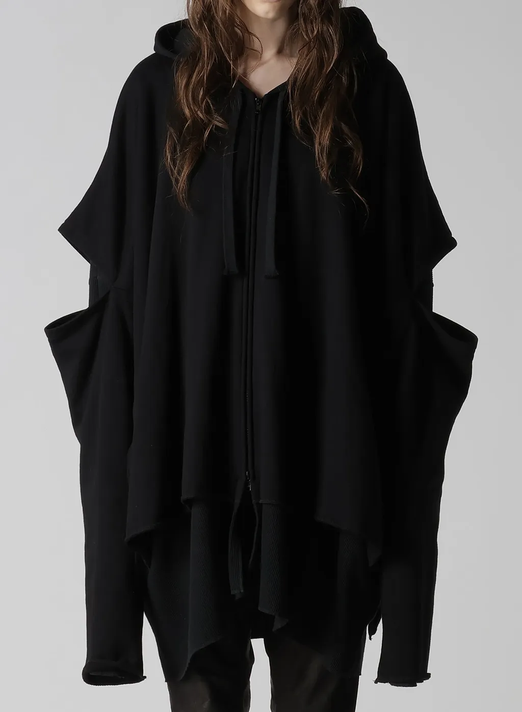 Stay True Print Layered Short Hoodie