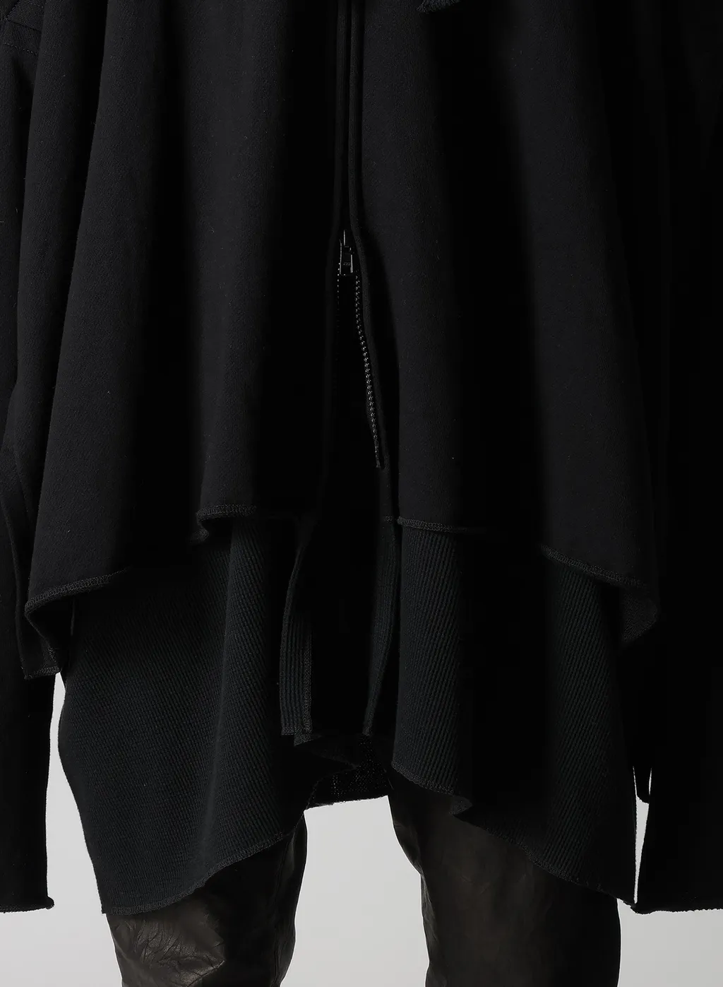 Stay True Print Layered Short Hoodie