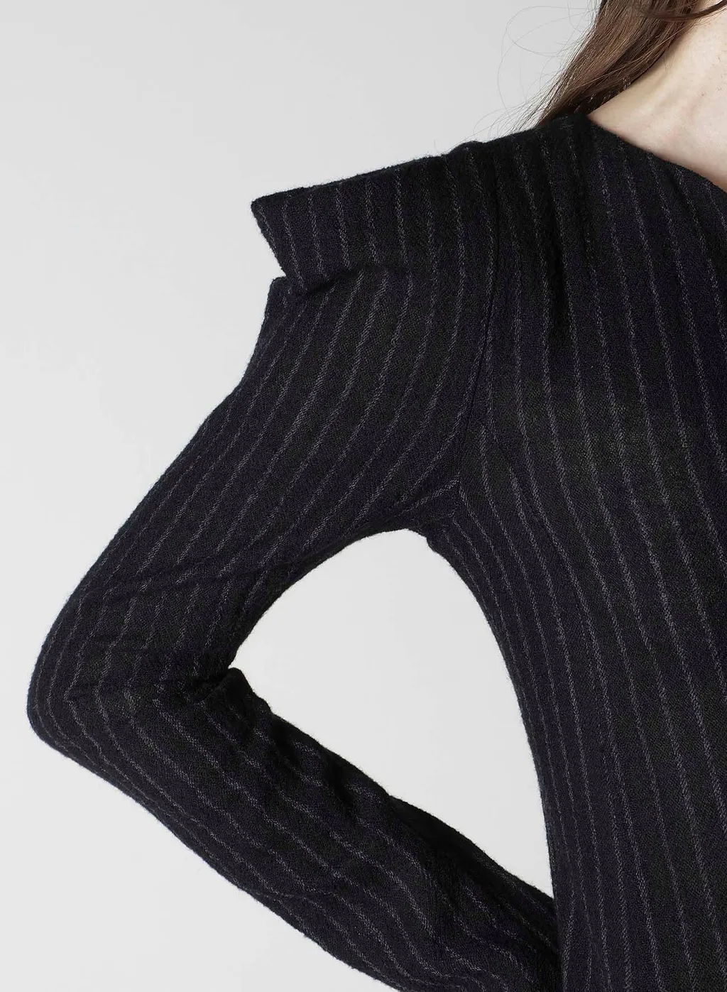 Stripe Gauze Puff Dress