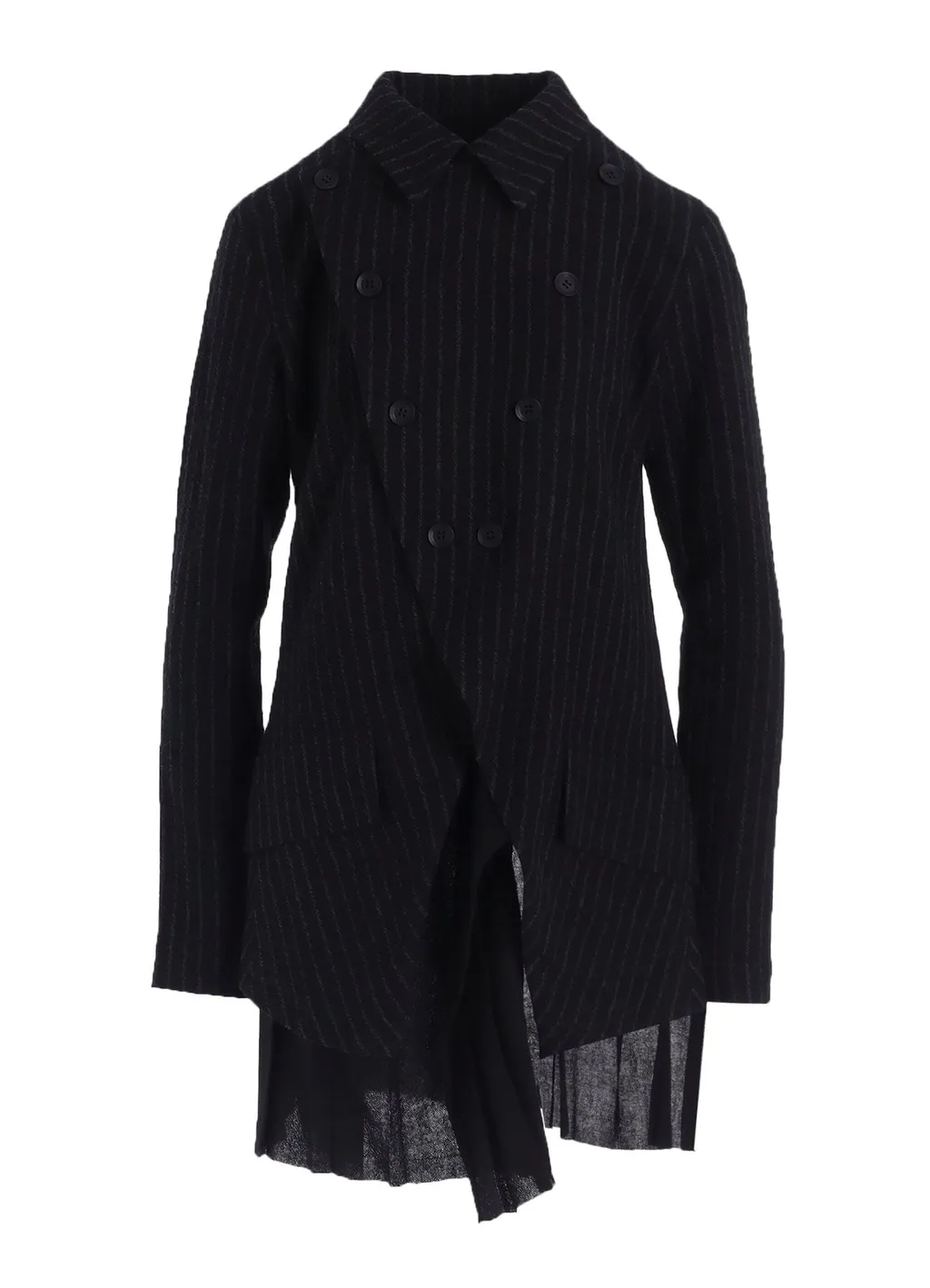 Stripe Gauze Pleats Designed Jacket