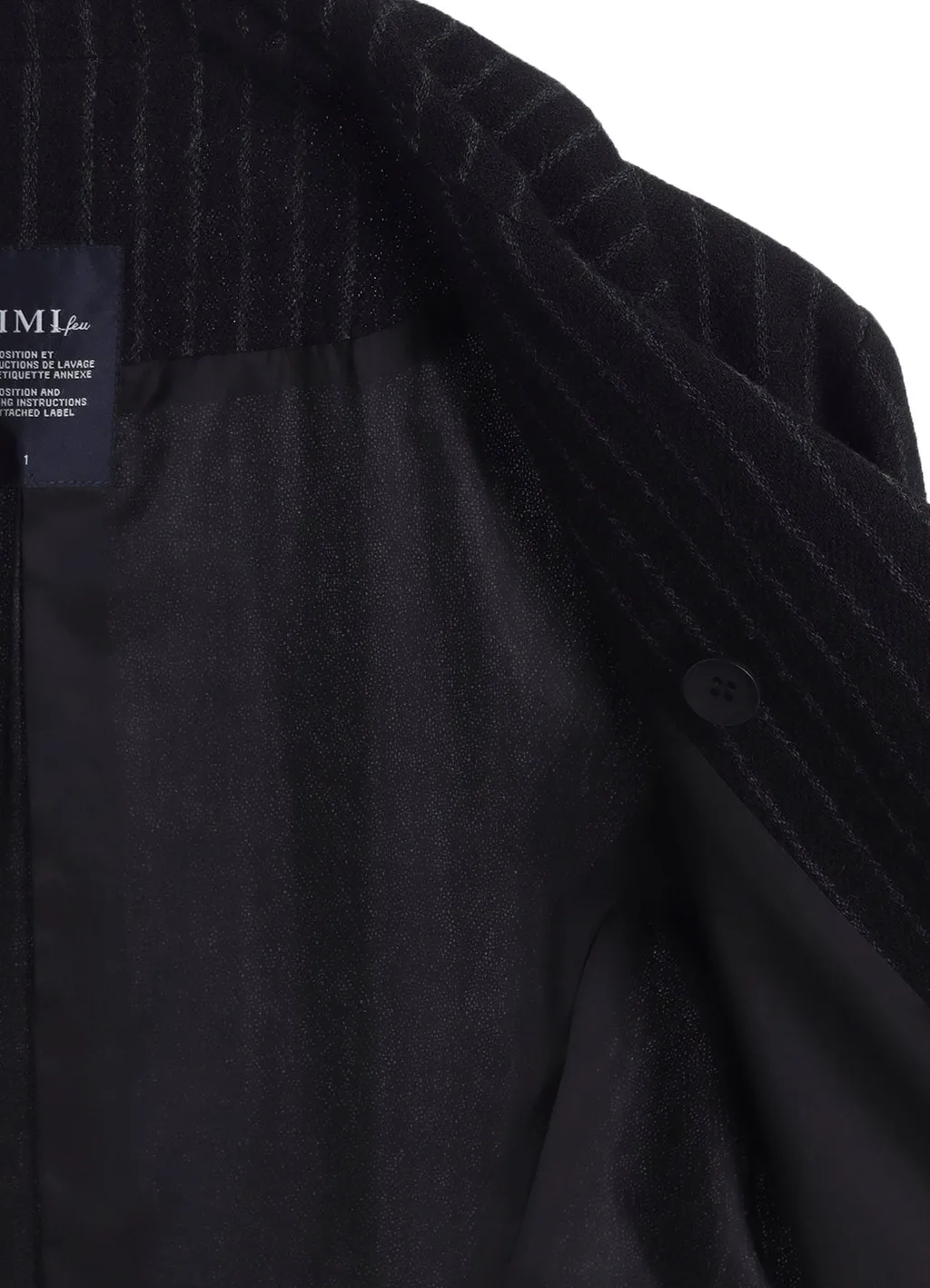 Stripe Gauze Pleats Designed Jacket