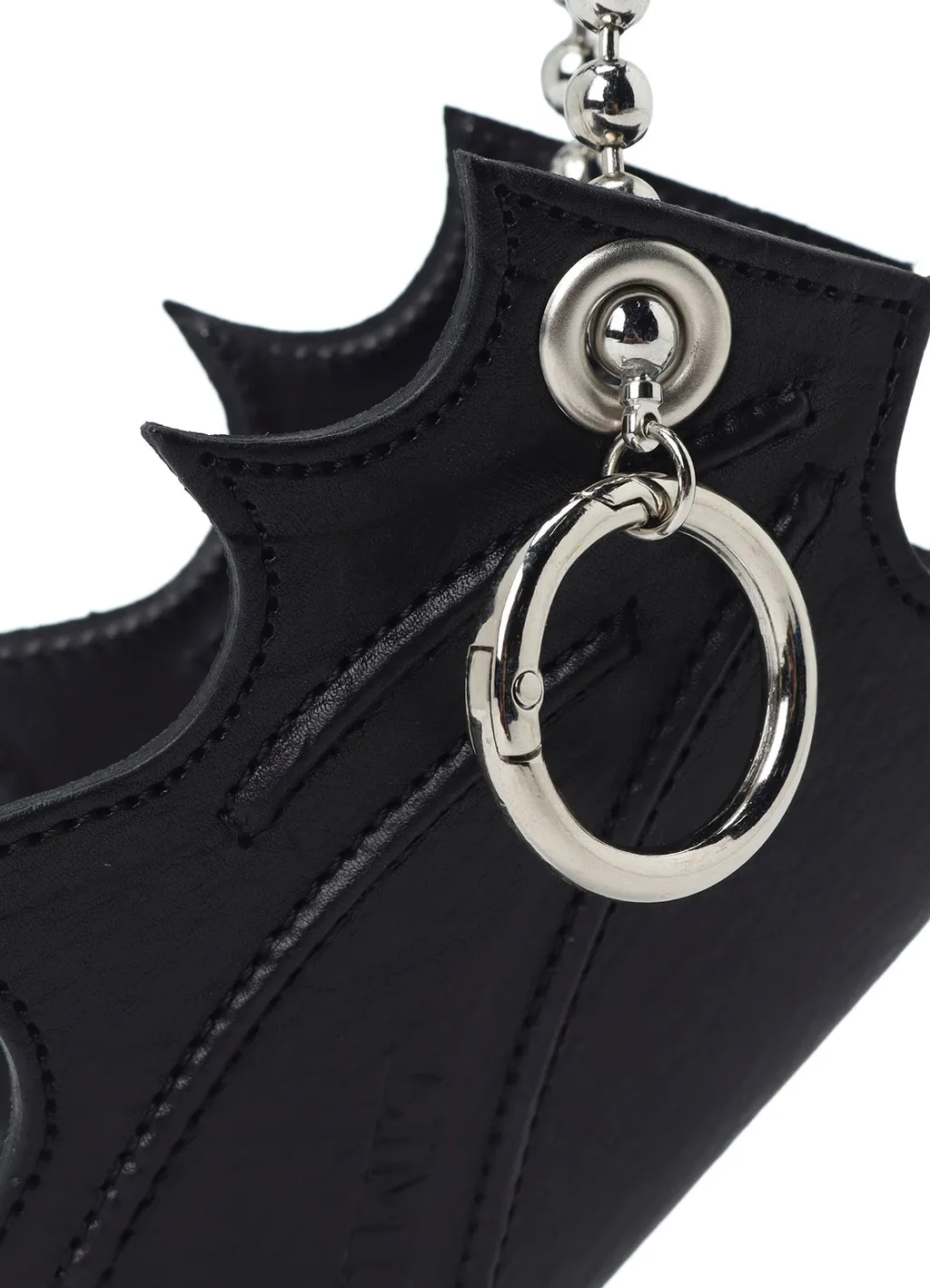 Tanned Leather Bat Designed Key Case