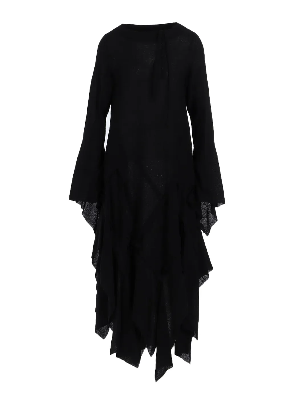 Wool Gauze Frilled Dress