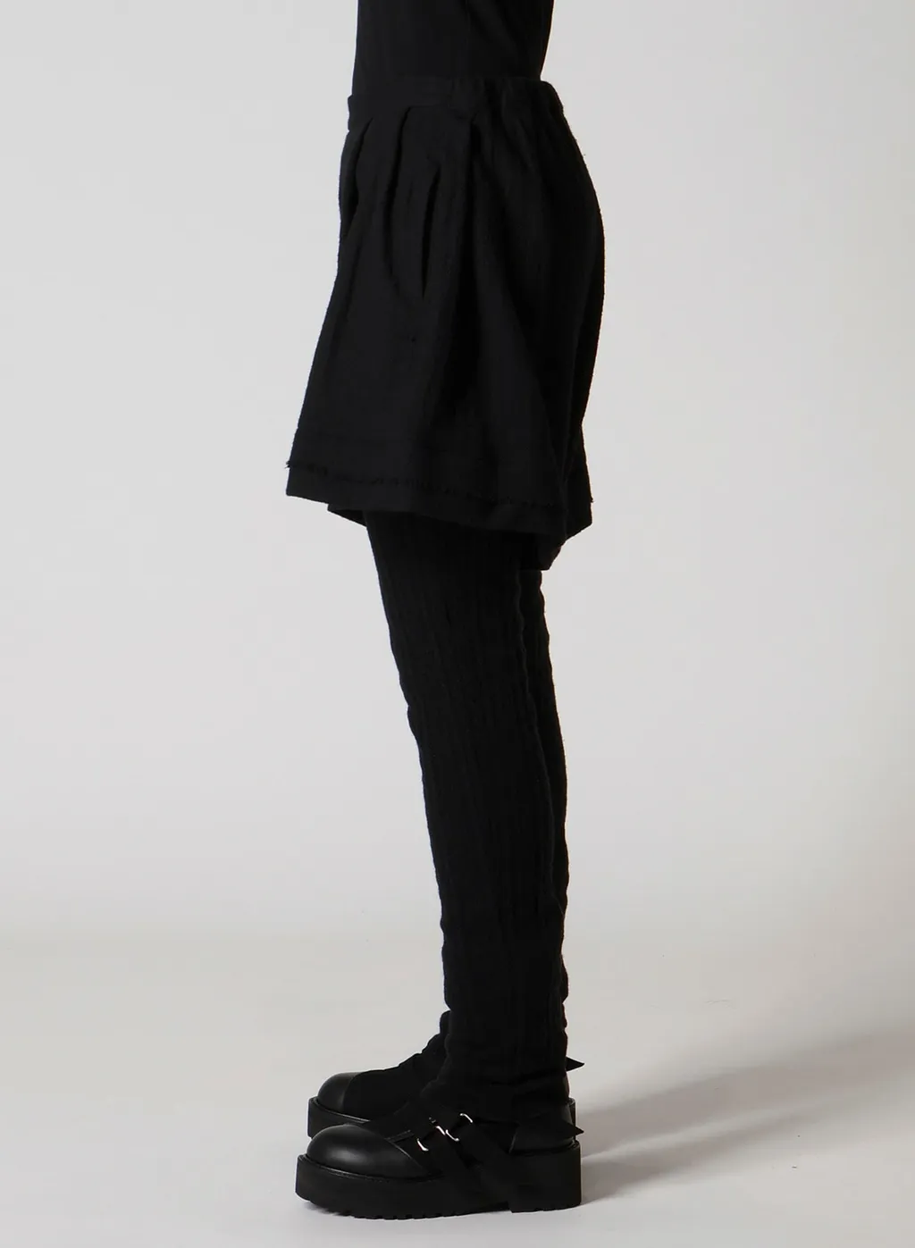 Wool Gauze Leggings Attached Pants