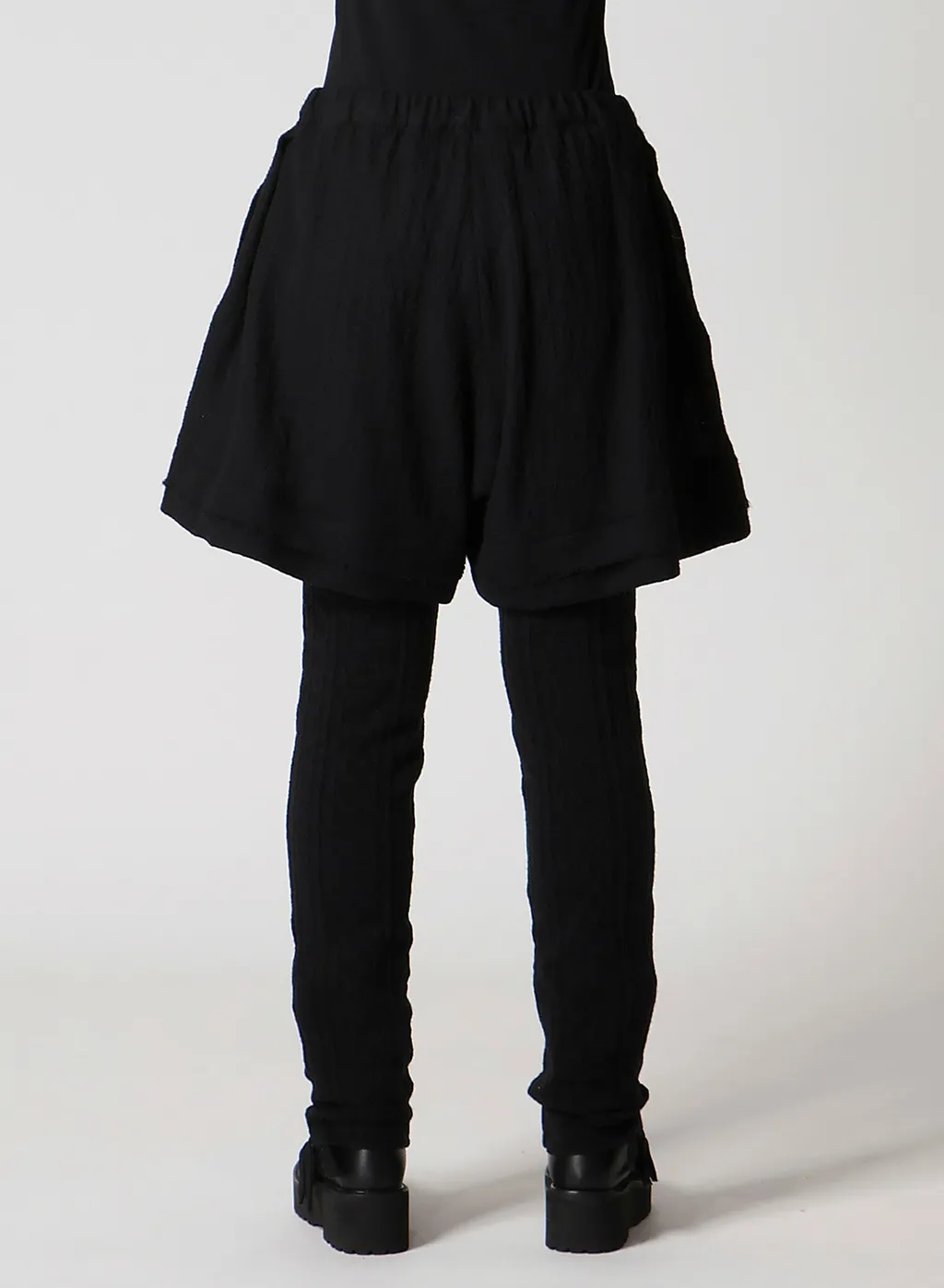 Wool Gauze Leggings Attached Pants