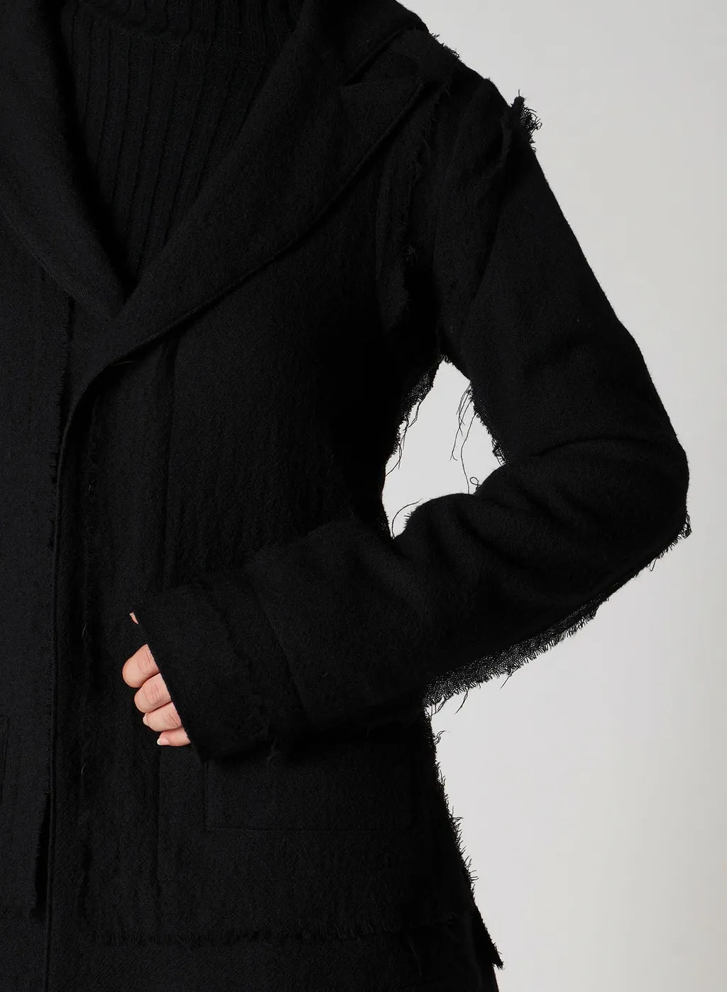 Wool Gauze Layered Jacket